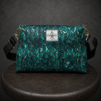 Welurowa torebka crossbody skóra smoka